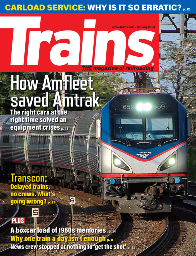 January 2023 Trains Magazine cover