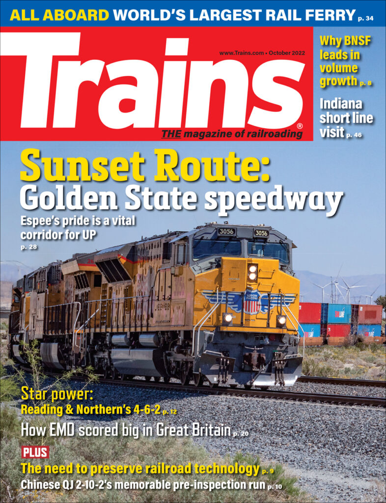 Trains October 2022 issue cover