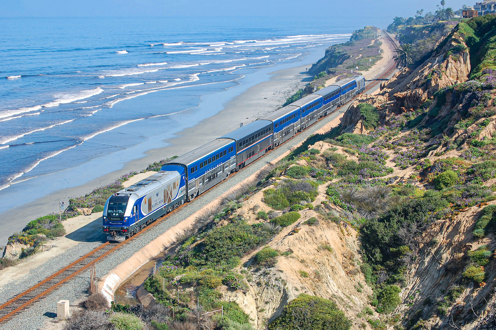 train by ocean