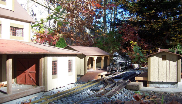 Keep garden railroad buildings dry