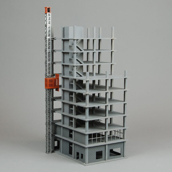 Building under construction from Custom Model Railroads