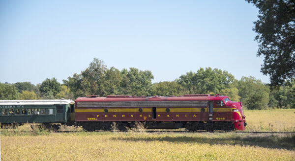 Missouri tourist railroad restores former Pennsylvania E8 to classic pinstripe scheme (with video)