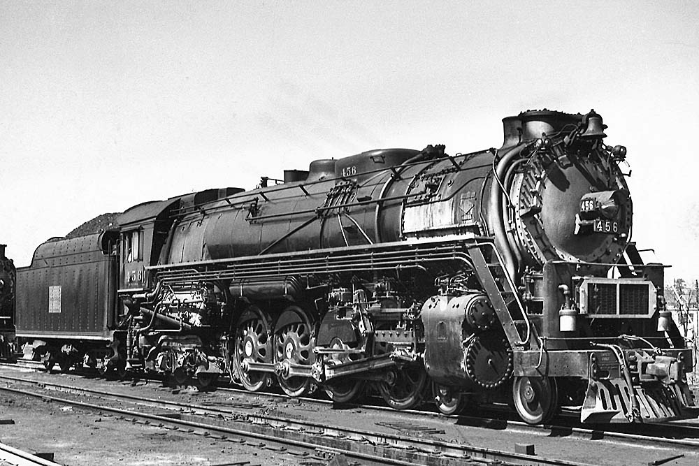 Steam locomotive in profile