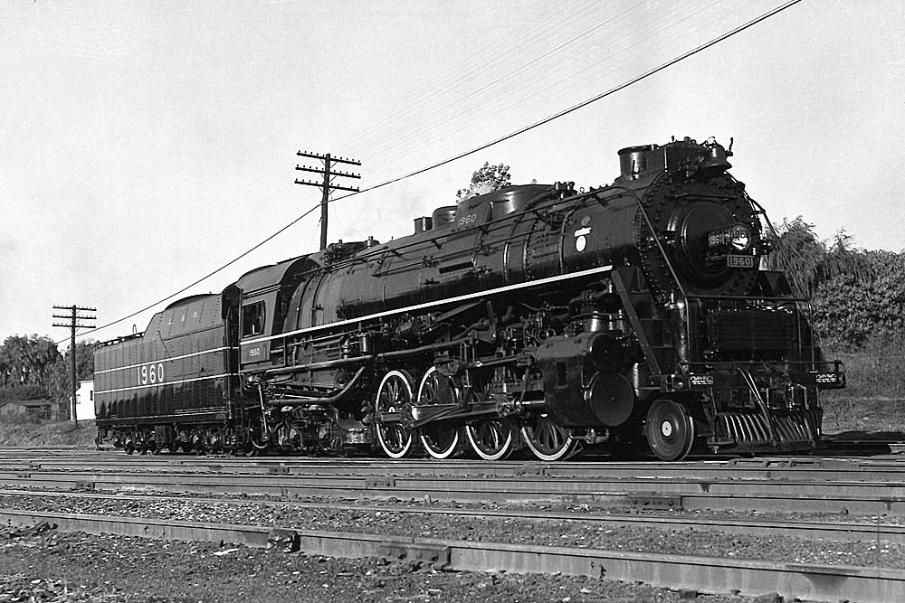 Most expensive 2-8-4 posed for portrait in empty rail yard