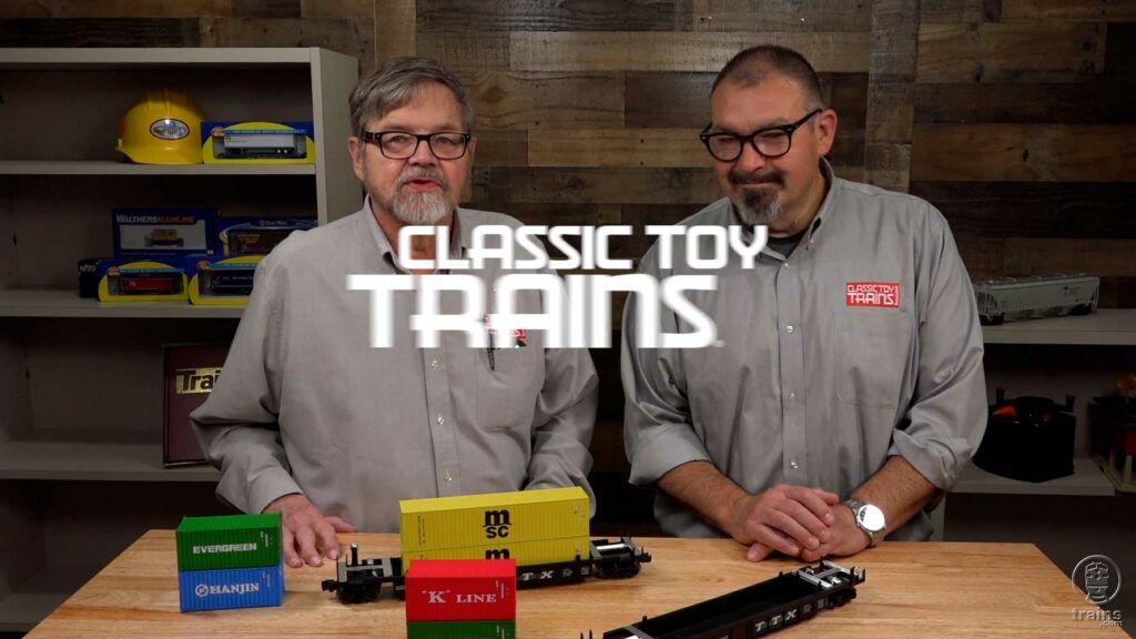 Menards intermodal cars and containers with Bob Keller and Hal Miller