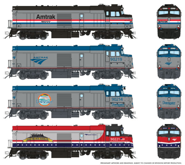 HO scale Amtrak Non-Powered Control Units from Rapido Trains