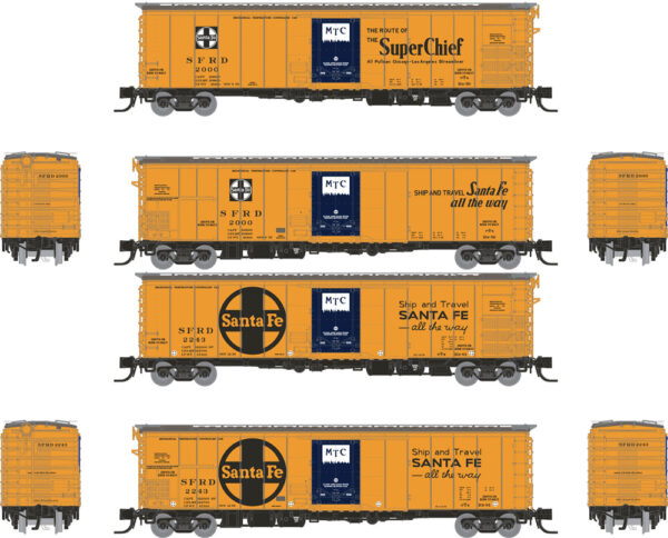 Atchison, Topeka & Santa Fe mechanical reefers from Rapido Trains