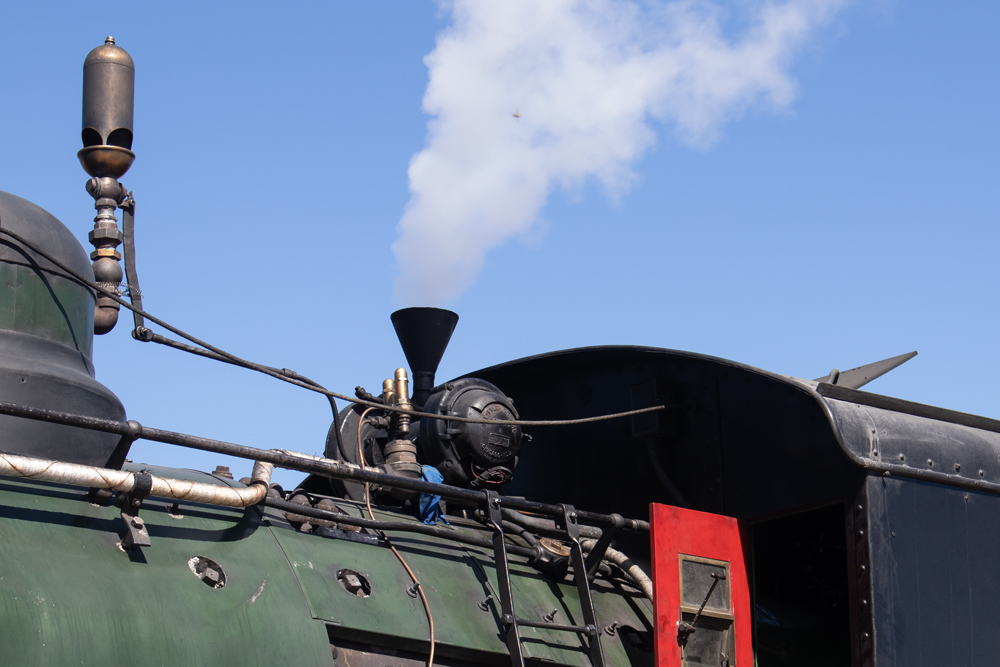 steam coming from engine