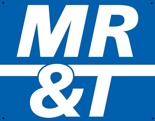 Blue and white metal sign.