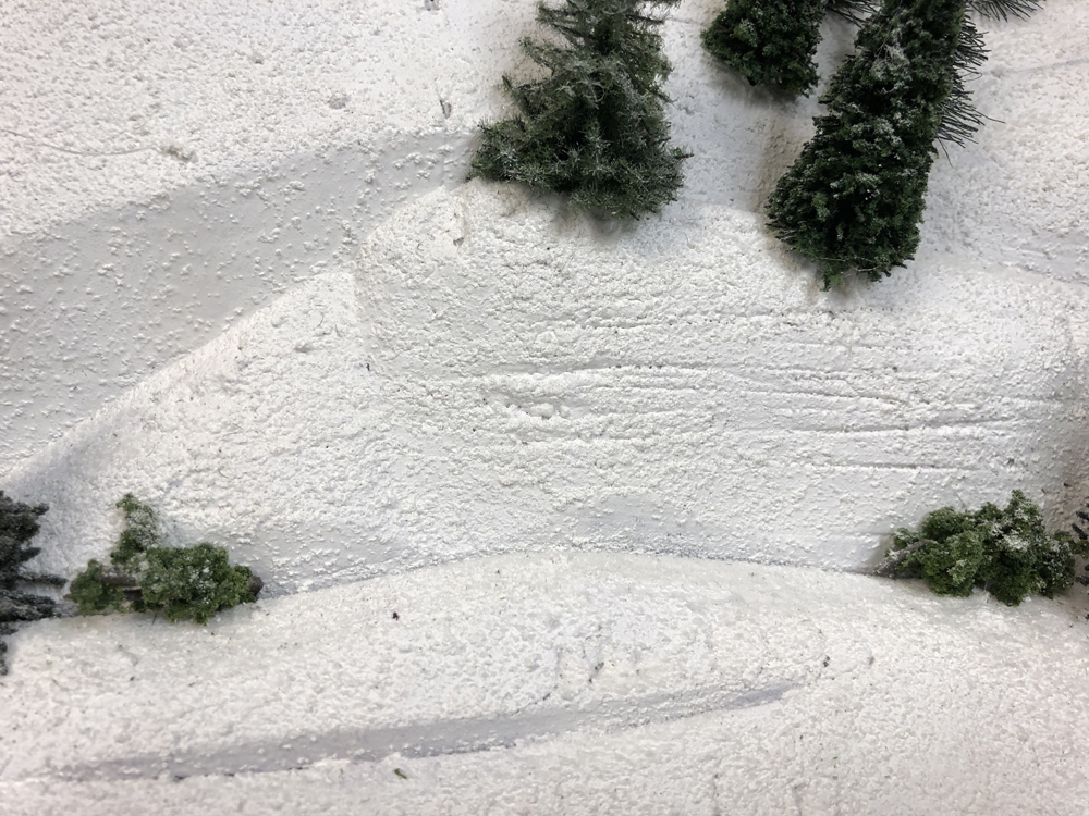 close up of modeled mountain side