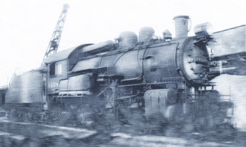 Illustration of a steam locomotive.