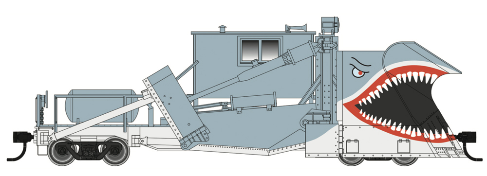 An image of a model freight snowplow