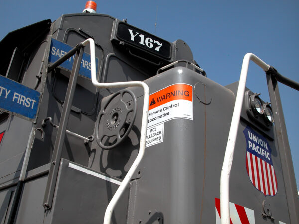 Union Pacific’s gray control cars