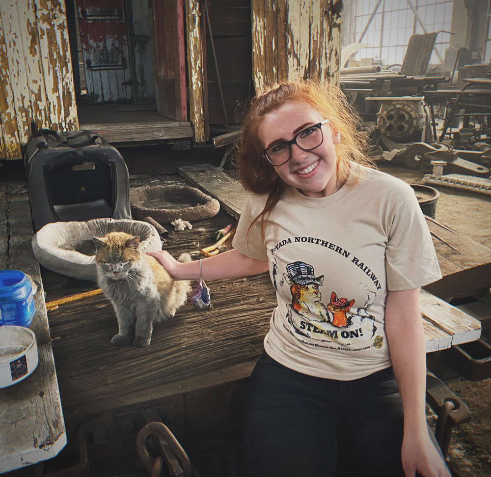girl with cat
