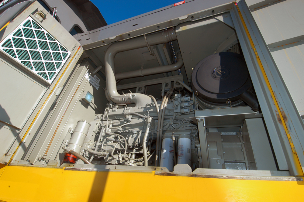 closeup of genset