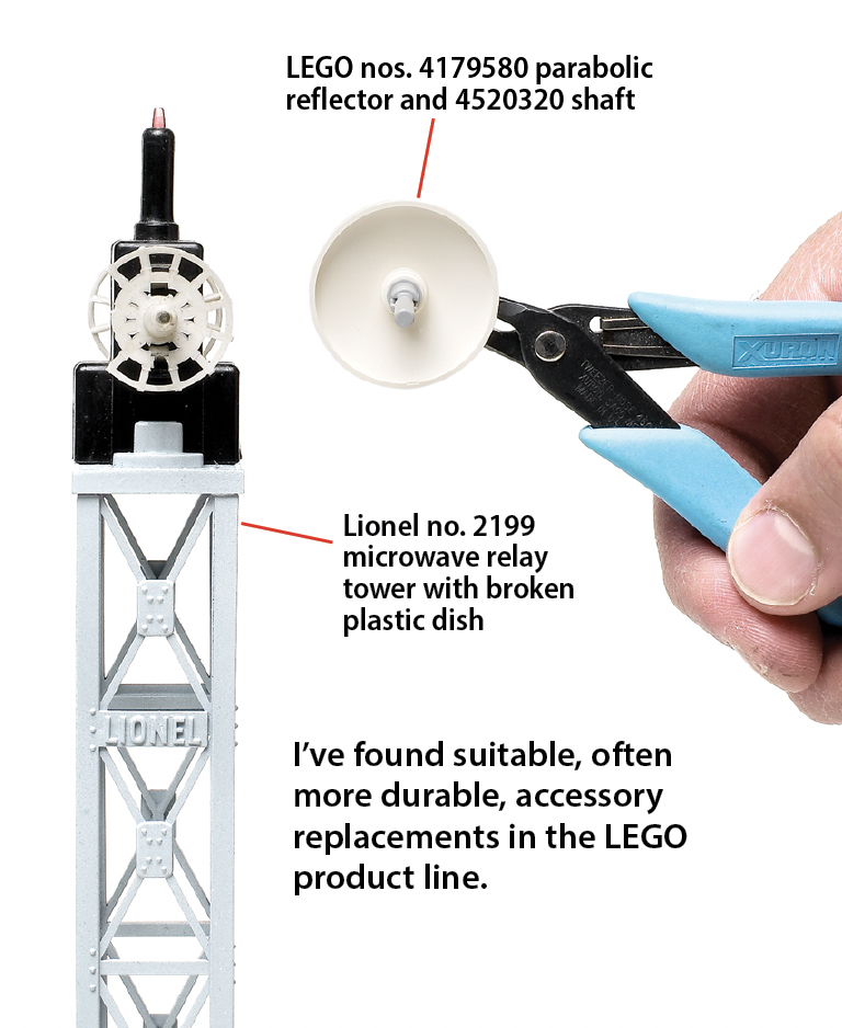 Lionel tower with LEGO parts.