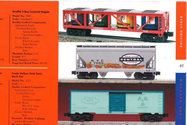 Artwork or nuisance: Graffiti on O gauge trains