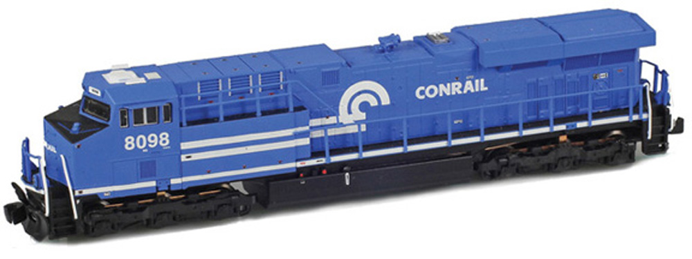 Model of blue diesel locomotive