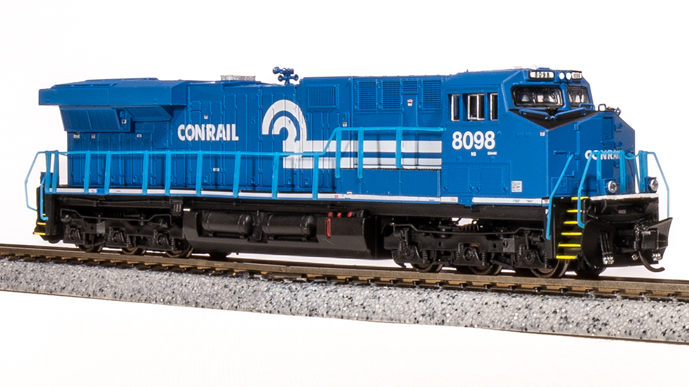 Model of blue diesel locomotive