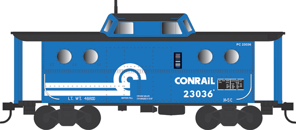 Model of blue caboose