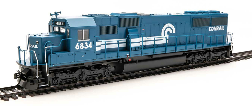 Model of blue diesel locomotive