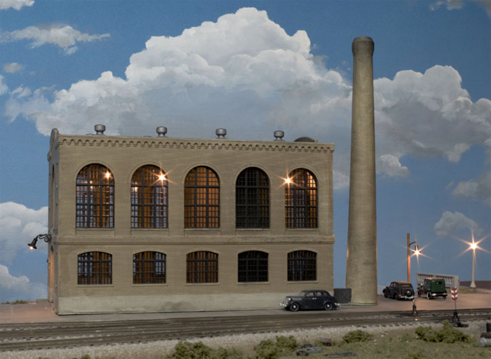 11 easy urban lighting tips for your model railroad layout: An image of a model structre
