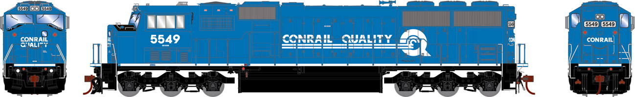 Model of blue diesel locomotive