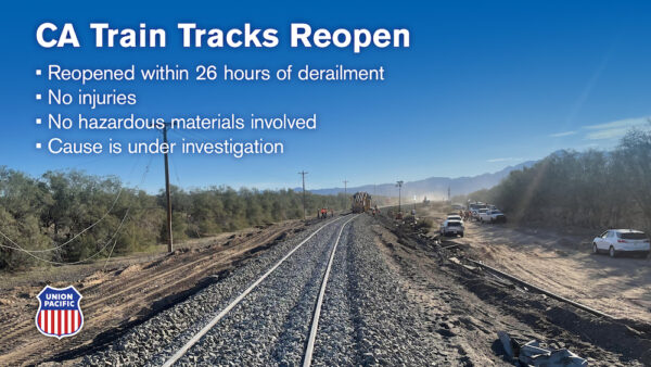 Union Pacific reopens Cima Subdivision after derailment of runaway iron ore train