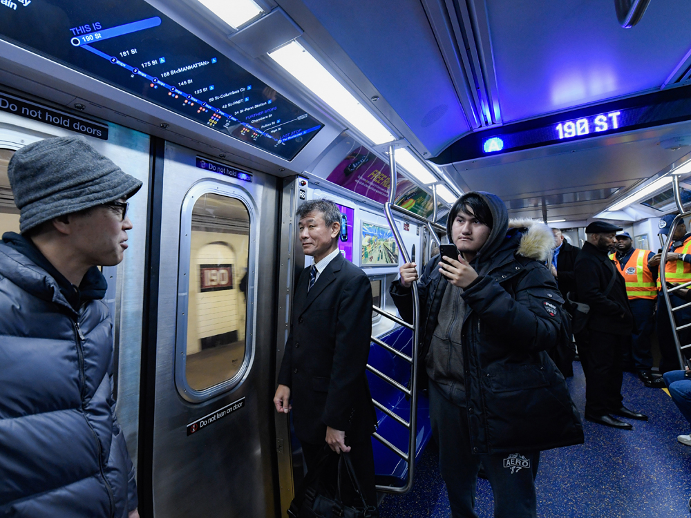 Inside of subway car