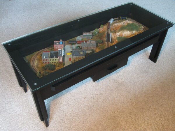 Model Train Décor using Coffee Table Layouts