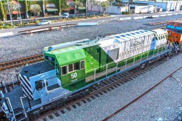 EMD Joule Battery Electric Locomotive arrives in Southern California