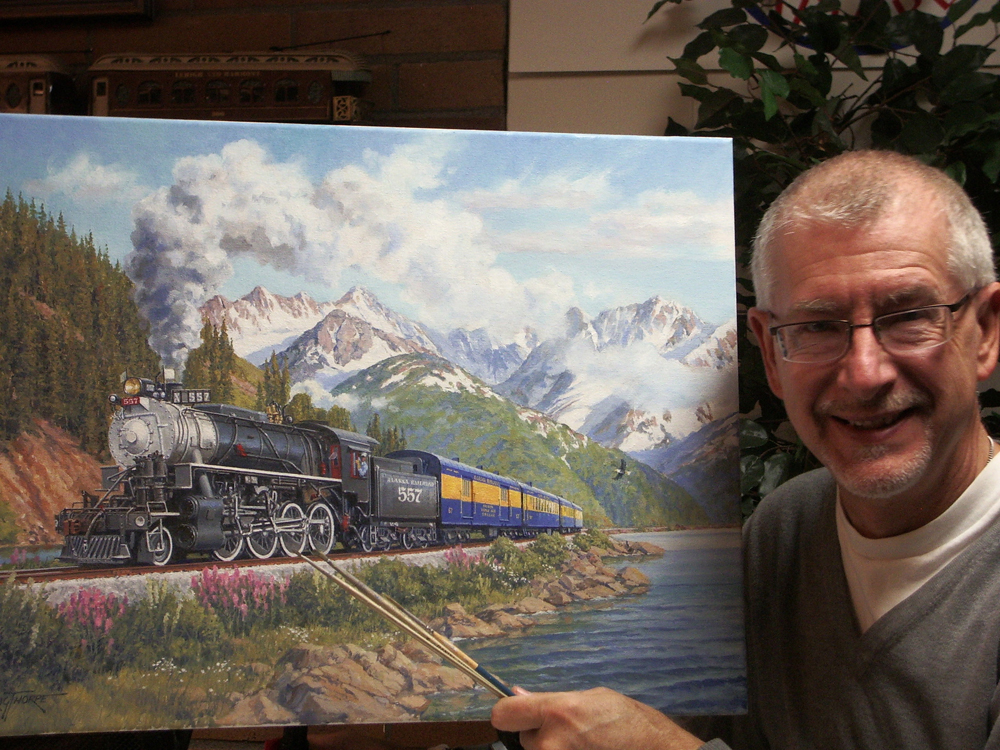 Man with painting