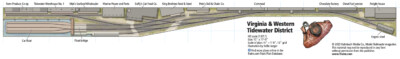 The Virginia & Western Tidewater District layout in HO scale