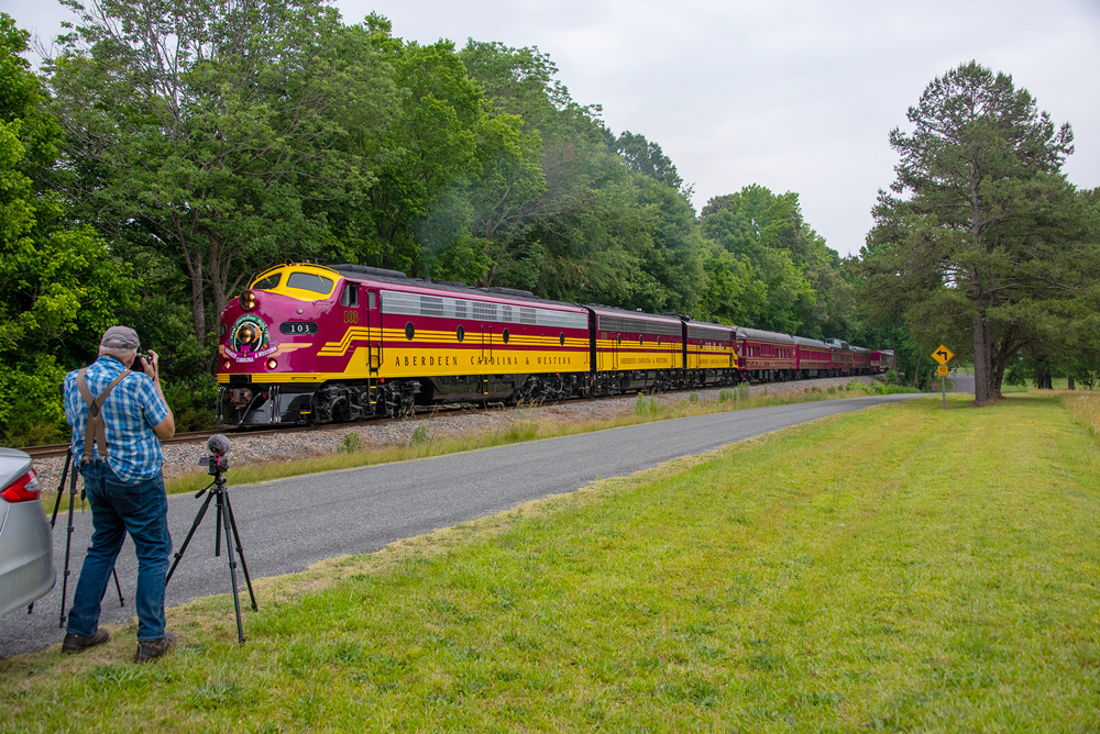 photographer taking photo of loco