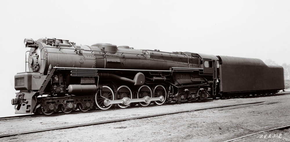 Pennsylvania 6200 turbine locomotive in profile