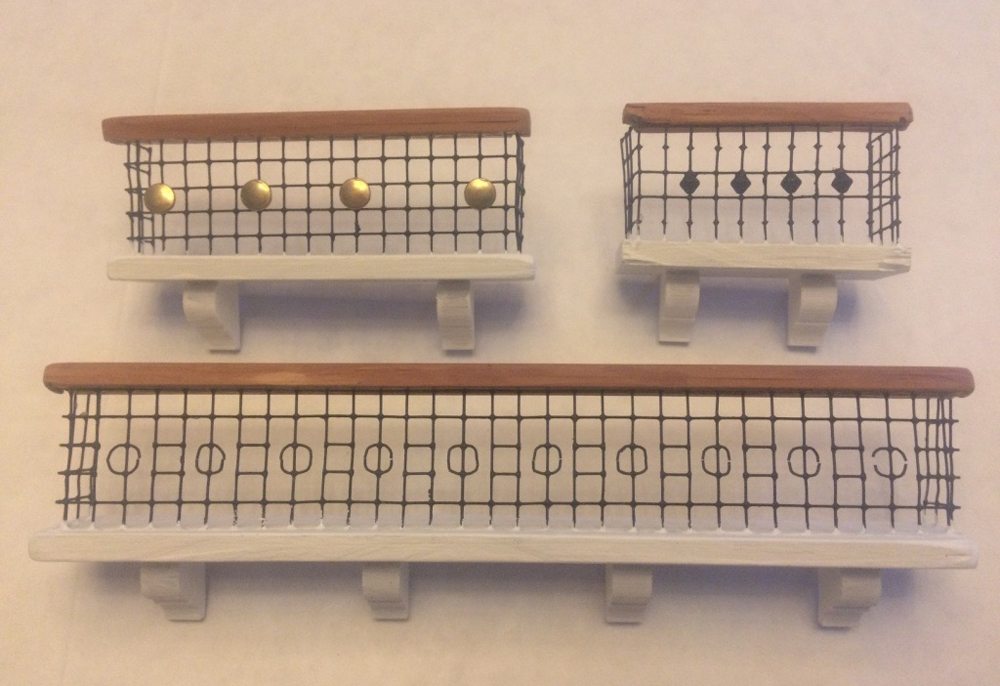 model wire and wood balconies