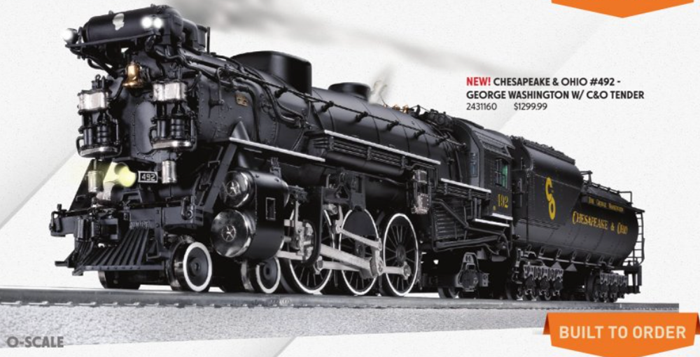 screenshot of model steam locomotive in catalog