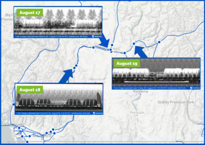Rail data firm shows impact of British Columbia fires on CN, CPKC operations