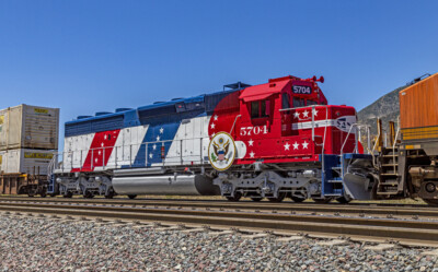 Bicentennial Santa Fe locomotive to make California public debut