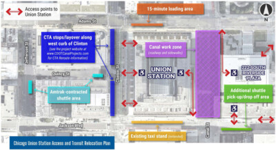 Chicago street project changes Union Station access