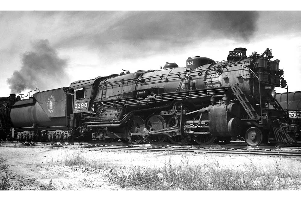 Largest 2-8-2 Mikado steam locomotive in yard