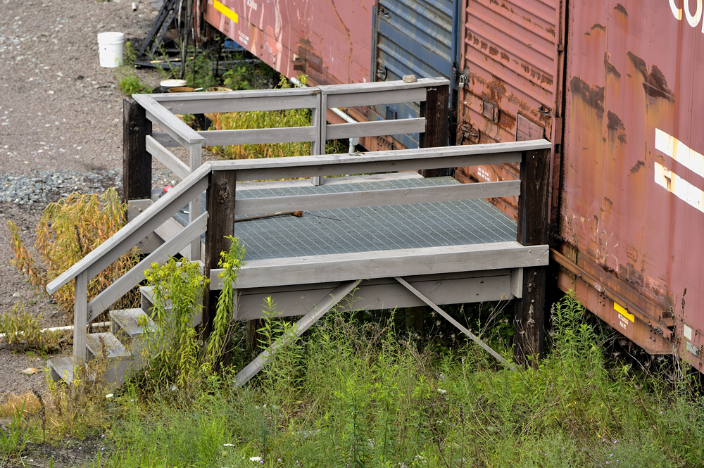 weathered unloading platform