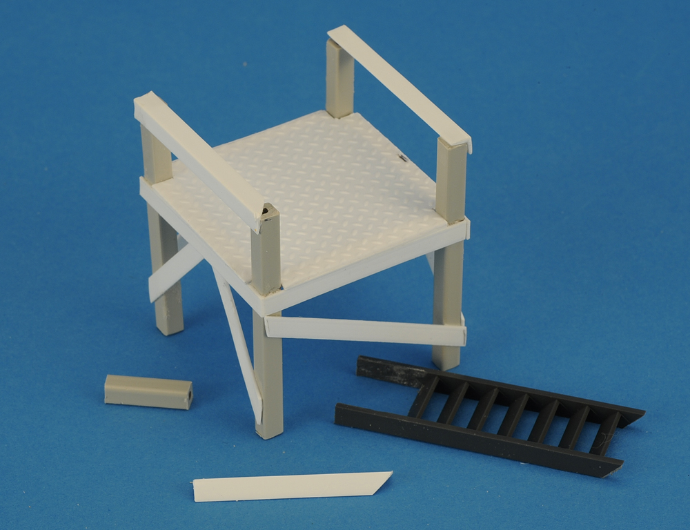 partially assembled unloading platform
