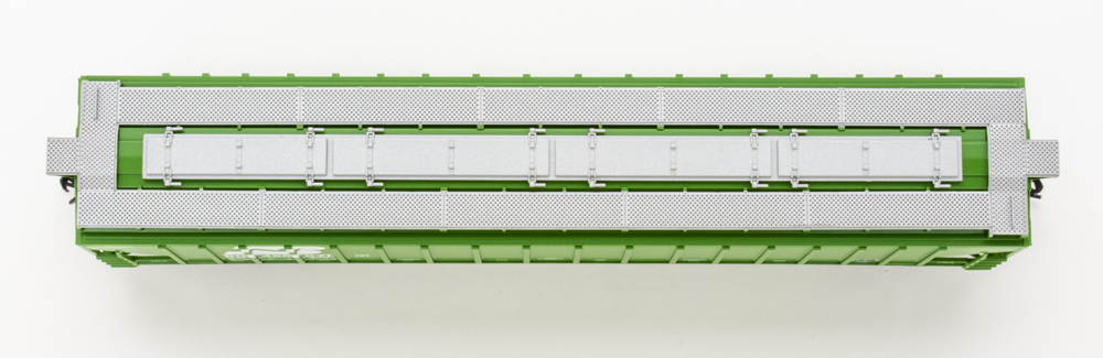 Color photo showing top of HO scale freight car.