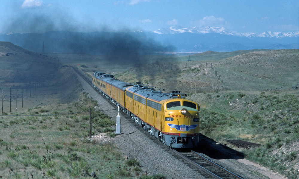 yellow UP train from the 1970s