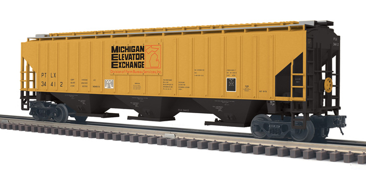 Color photo of O gauge covered hopper