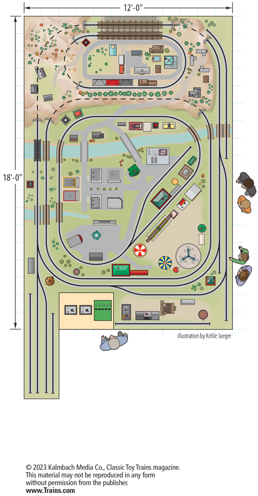 A toy train layout