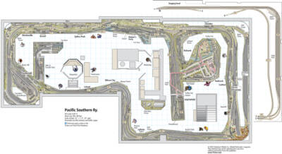 The Pacific Southern Railway layout in HO scale