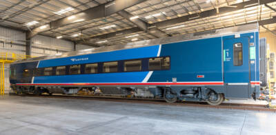 Siemens debuts first Amtrak Airo passenger car
