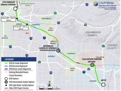 California high speed project looks to change plans for LA-Anaheim route